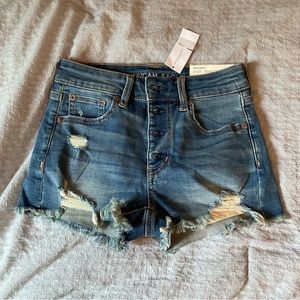 American Eagle Outfitters Super Stretch High-Rise Shortie Jean Shorts - Size 00